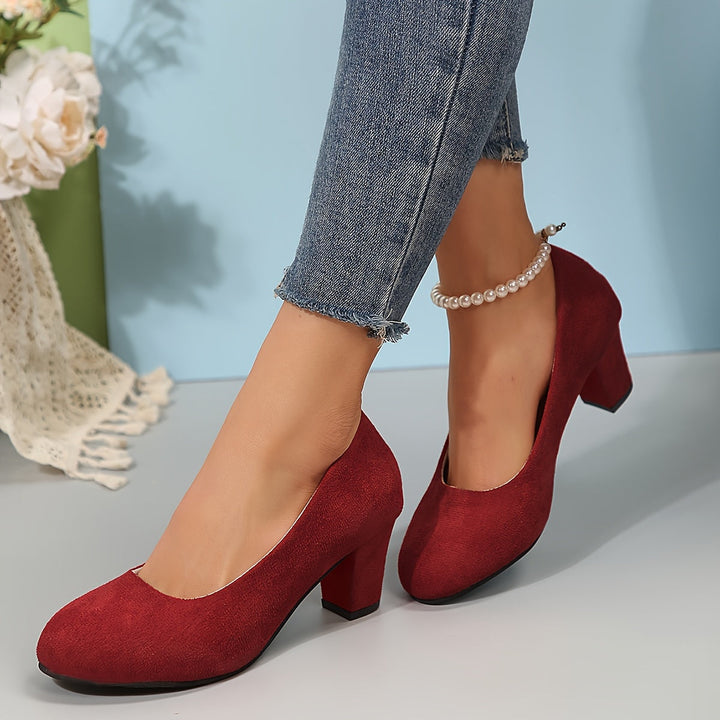 Laure™ – Zapatos de punta ancha con tacón estable para una comodidad sin dolor