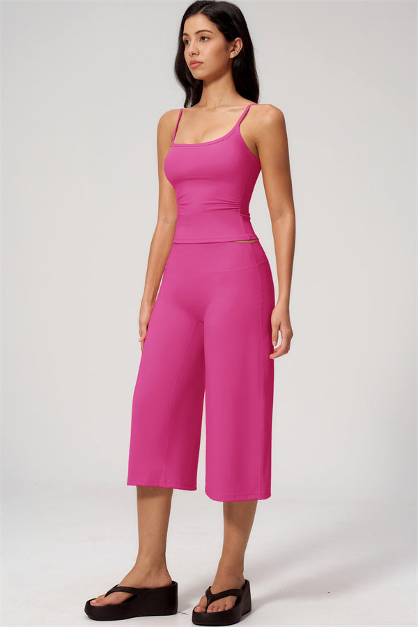 Nexus - El Conjunto de Top de Tirantes y Pantalones Cortos de Pierna Ancha para Mujer