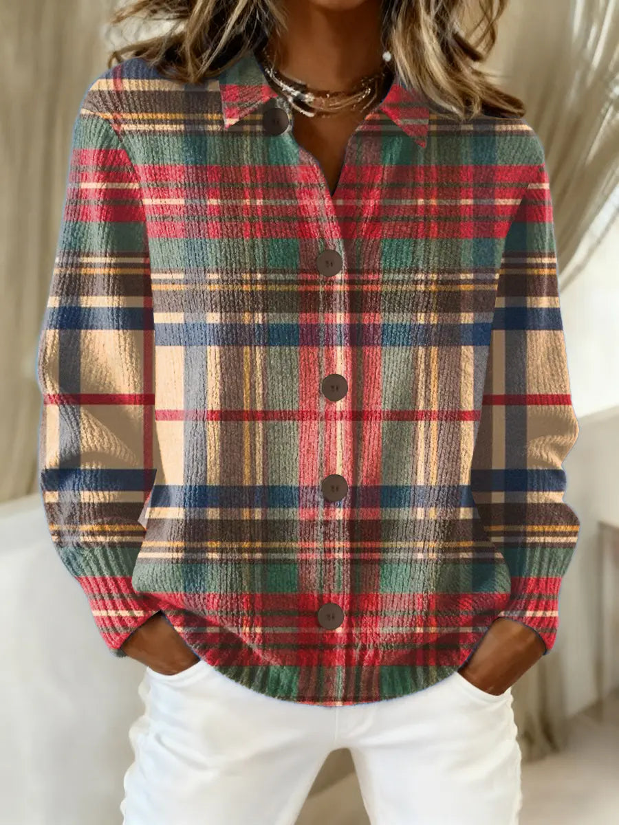Mila – Blusa de Navidad a cuadros