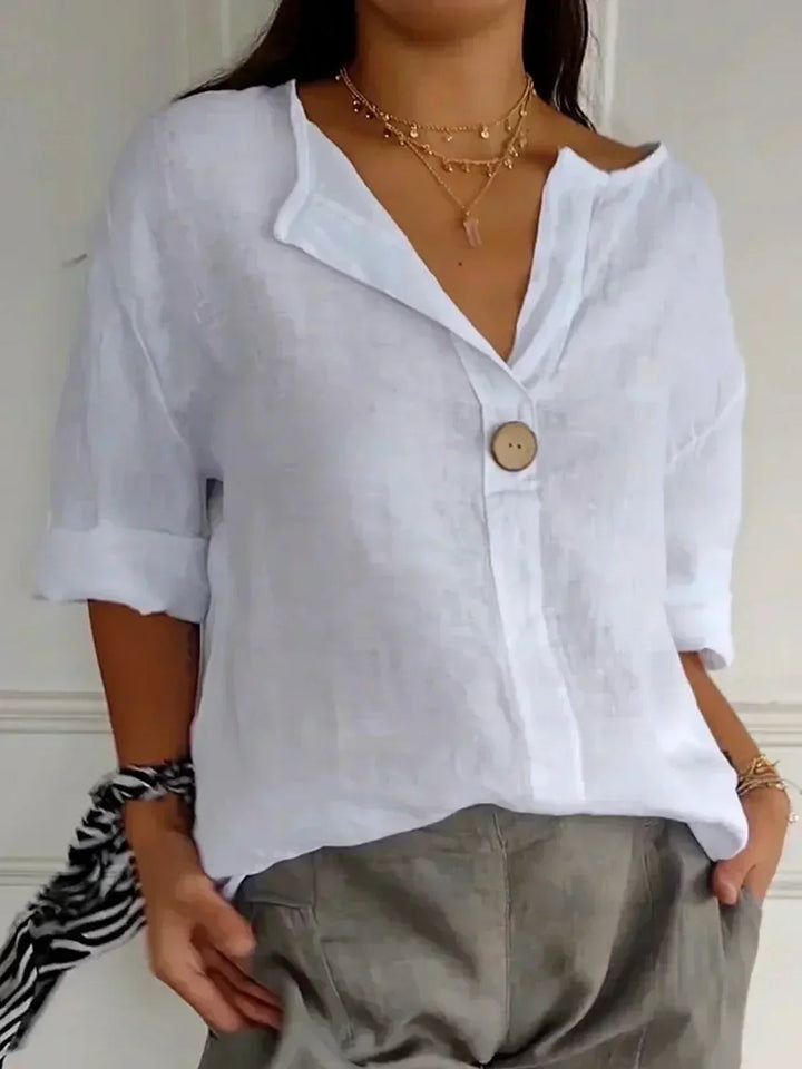 Aria | Blusa casual con cuello en V