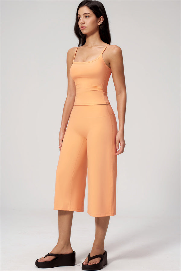 Nexus - El Conjunto de Top de Tirantes y Pantalones Cortos de Pierna Ancha para Mujer