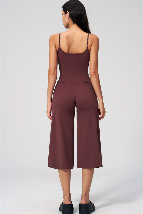 Nexus - El Conjunto de Top de Tirantes y Pantalones Cortos de Pierna Ancha para Mujer
