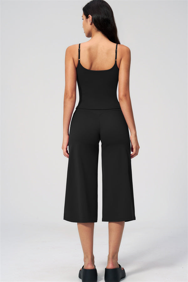 Nexus - El Conjunto de Top de Tirantes y Pantalones Cortos de Pierna Ancha para Mujer