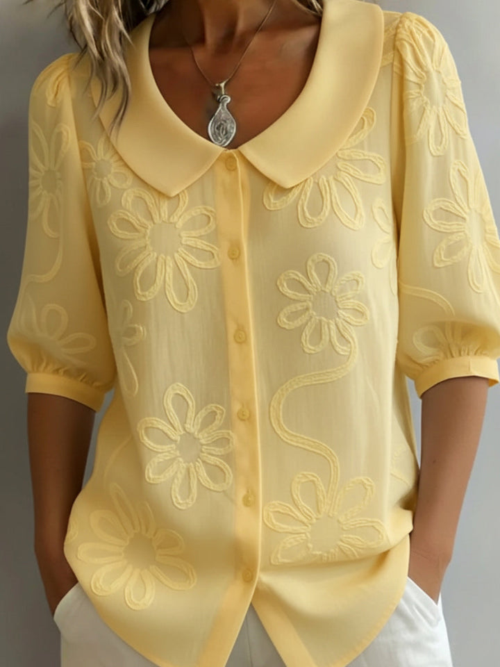 Aurélie — Blusa ligera floral elegancia natural para Mujer