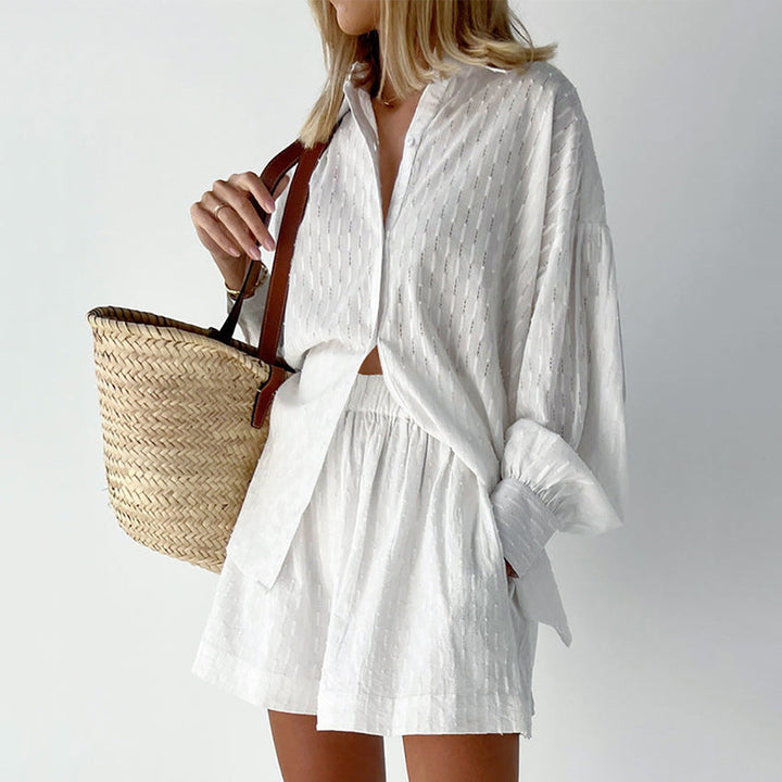 Maud | Conjunto elegante de camisa y pantalones cortos