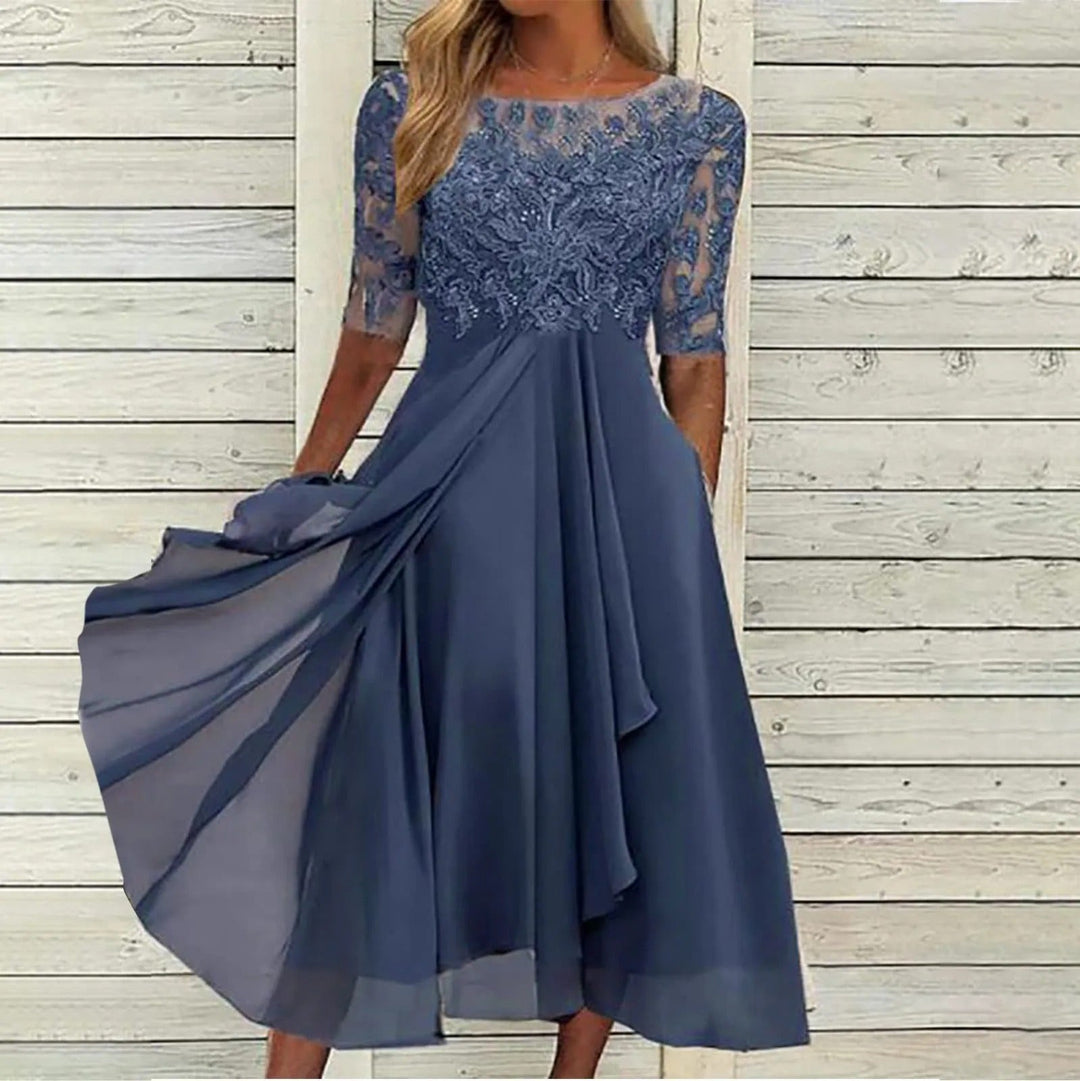 Margarita | Elegante vestido de encaje artesanal para Mujer