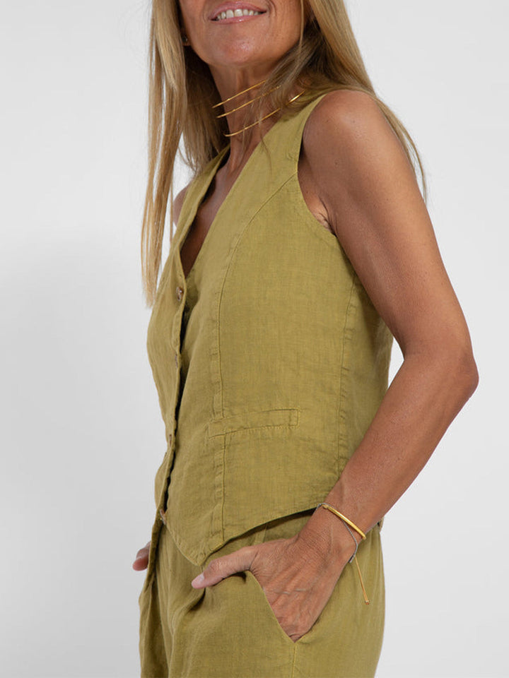 Ella | Conjunto de chaleco y pantalón ancho (Casi agotado)