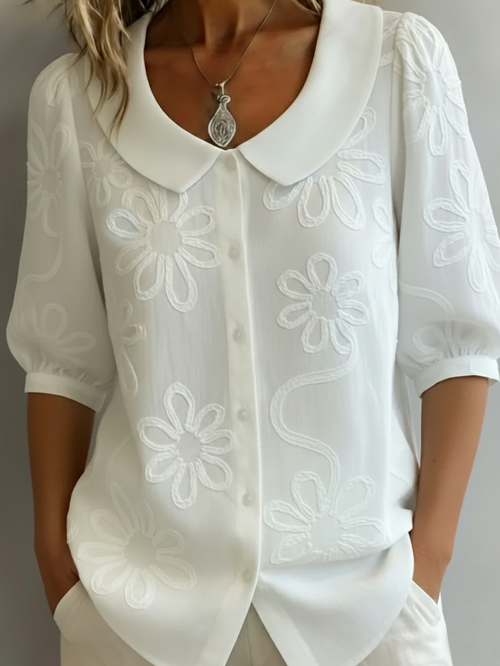 Aurélie — Blusa ligera floral elegancia natural para Mujer