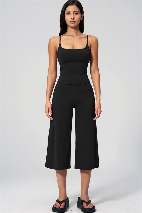 Nexus - El Conjunto de Top de Tirantes y Pantalones Cortos de Pierna Ancha para Mujer