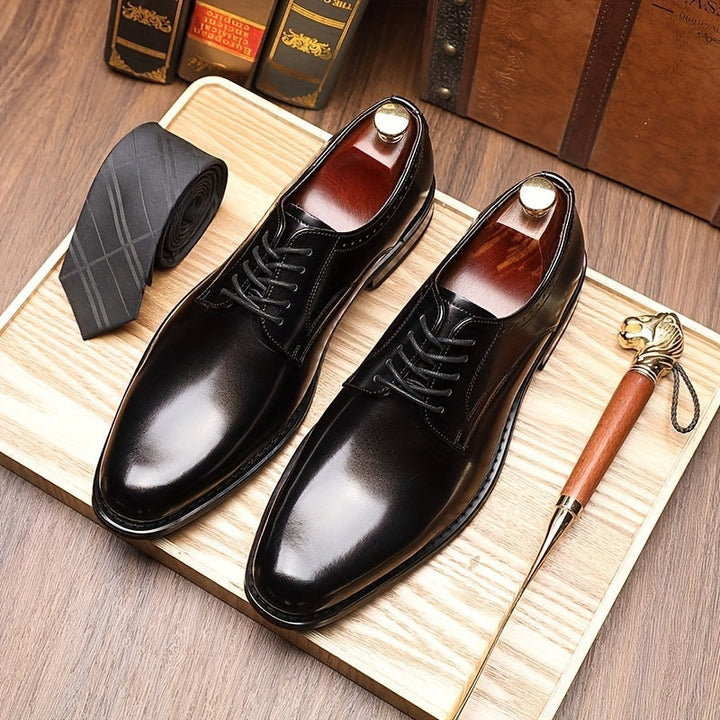 Emilio | Zapatos Derby de Cuero Hombre Cordones Estilo Oxford