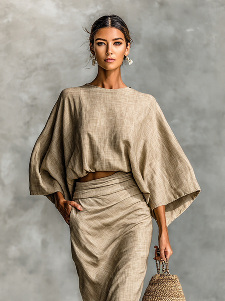 Norfa - Conjunto de Algodón y Lino para Mujer