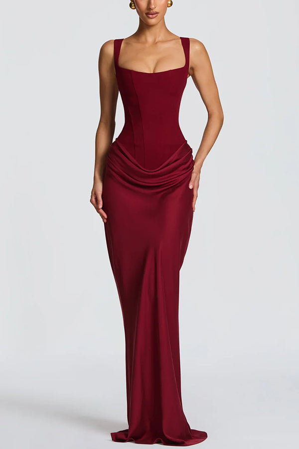 Leonor ❘ Vestido maxi con escote cuadrado