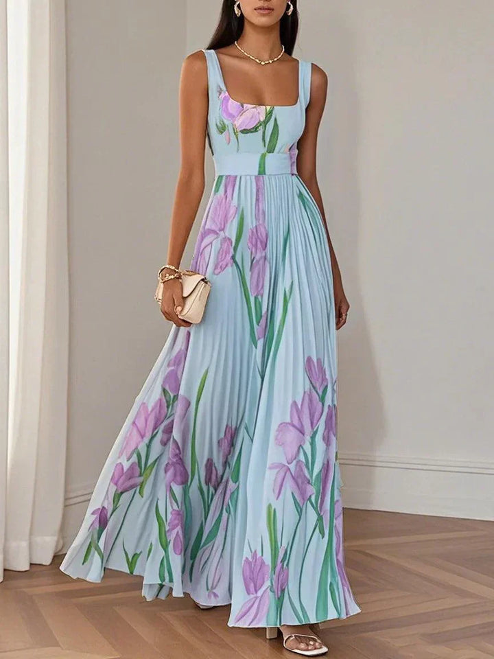 Nina - Vestido largo plisado floral para Mujer
