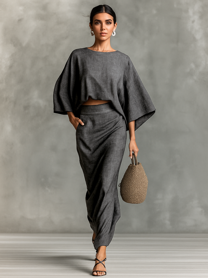 Norfa - Conjunto de Algodón y Lino para Mujer
