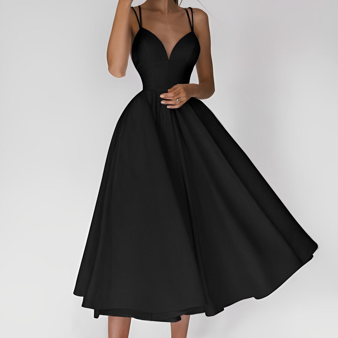 Aura - Vestido de Mujer cuello en V y espalda al aire