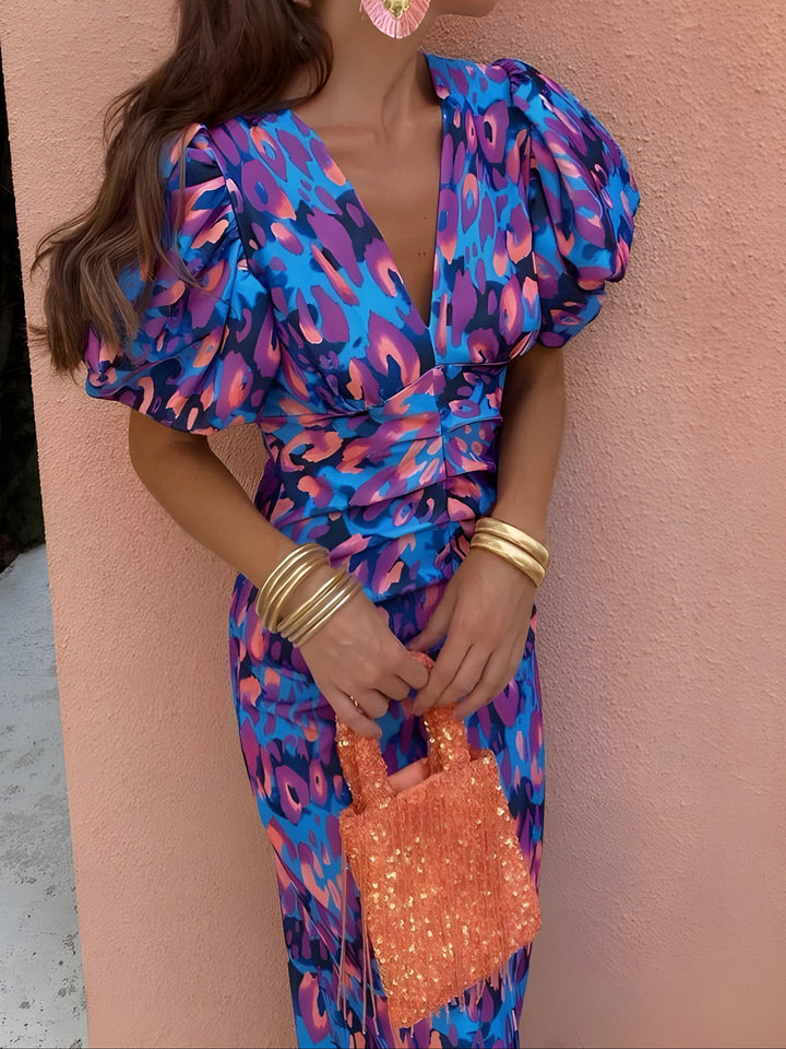 Tora - Vestido con mangas plisadas para Mujer