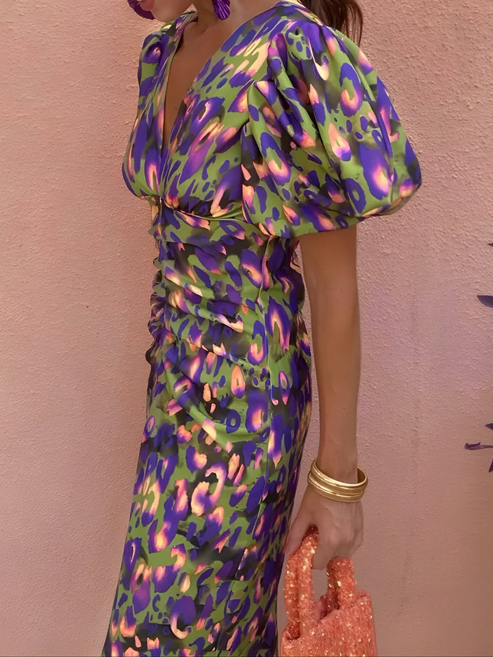 Tora - Vestido con mangas plisadas para Mujer