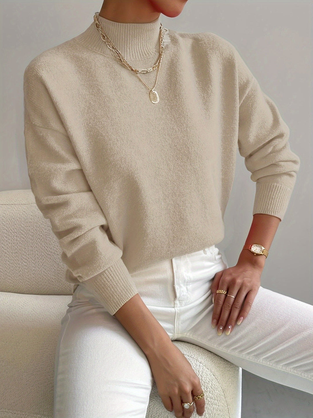 Maria | Suéter de cuello alto elegante y cómodo