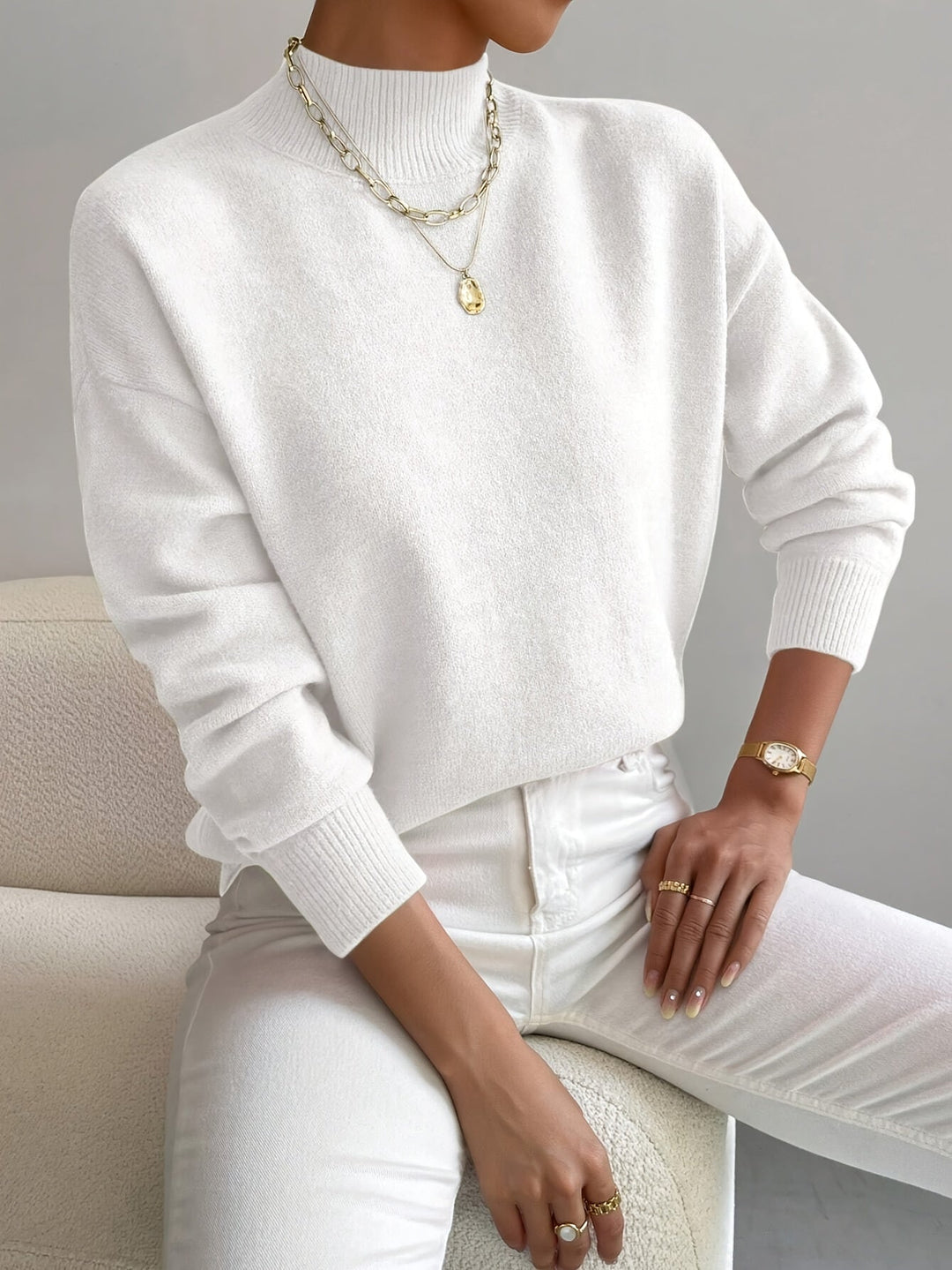 Maria | Suéter de cuello alto elegante y cómodo