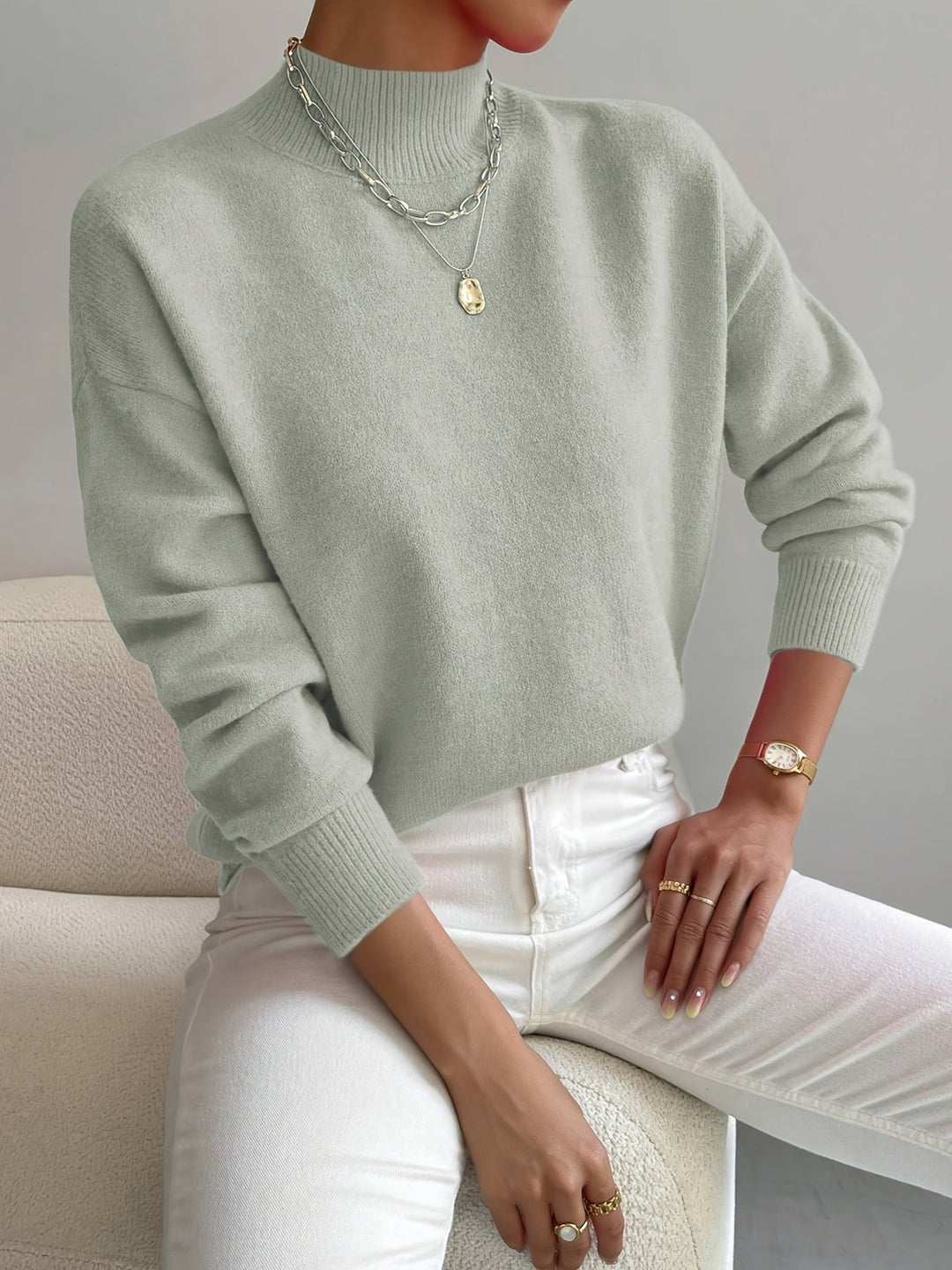 Maria | Suéter de cuello alto elegante y cómodo