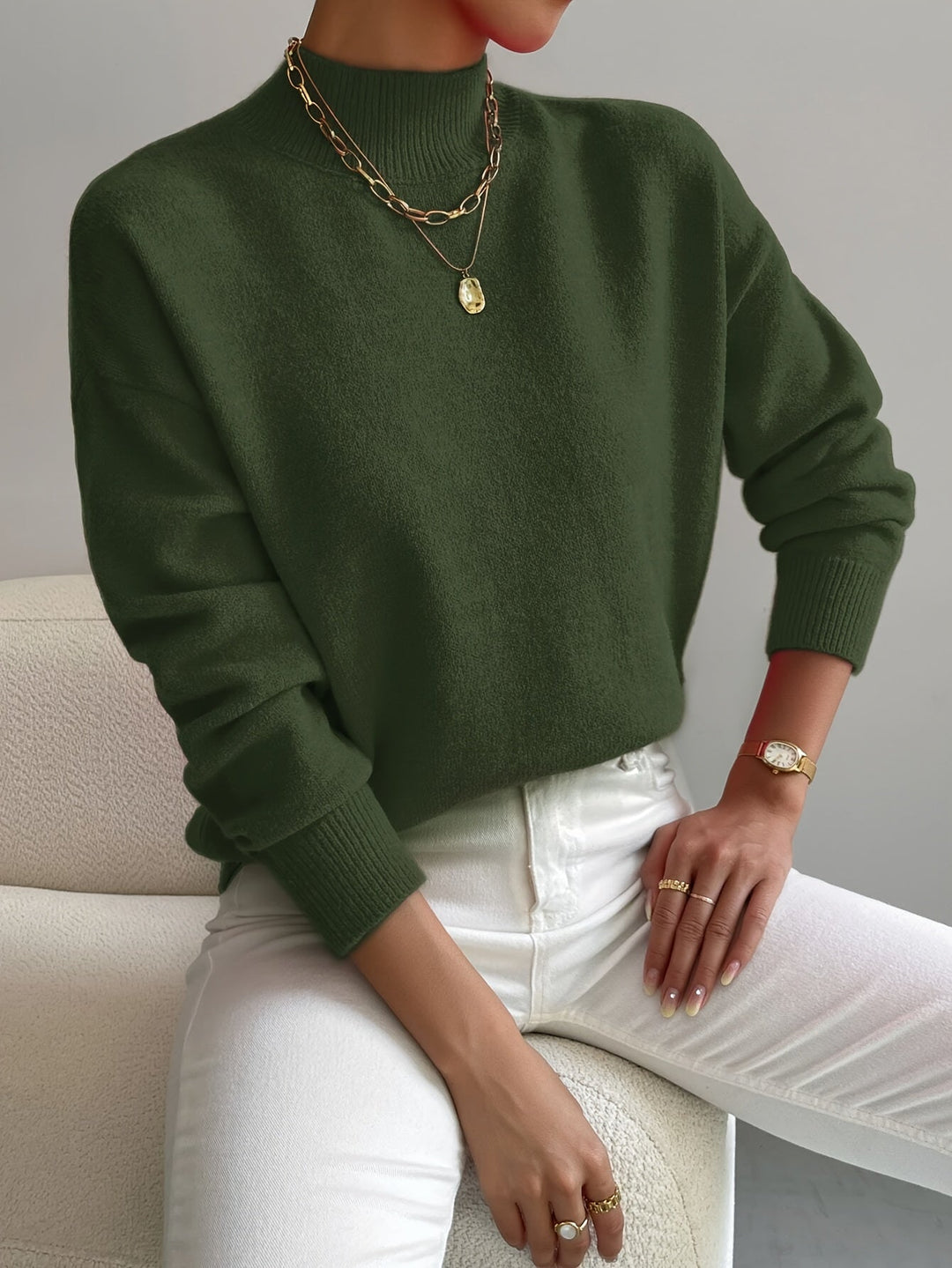 Maria | Suéter de cuello alto elegante y cómodo