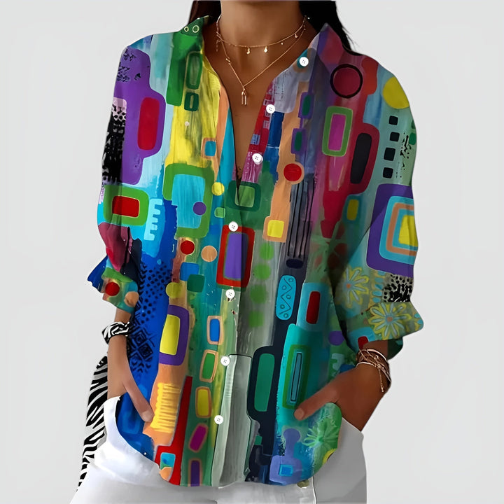 Blusa Edna™ con estampado geométrico