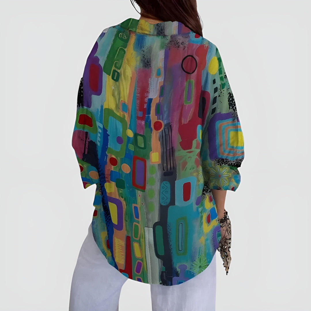 Blusa Edna™ con estampado geométrico