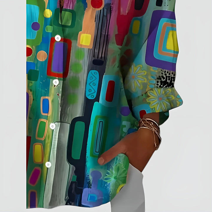 Blusa Edna™ con estampado geométrico