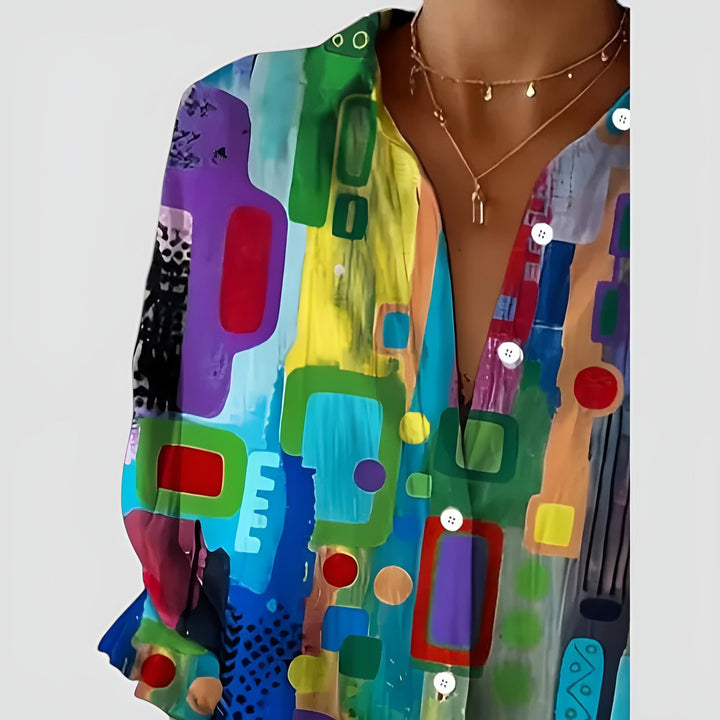 Blusa Edna™ con estampado geométrico