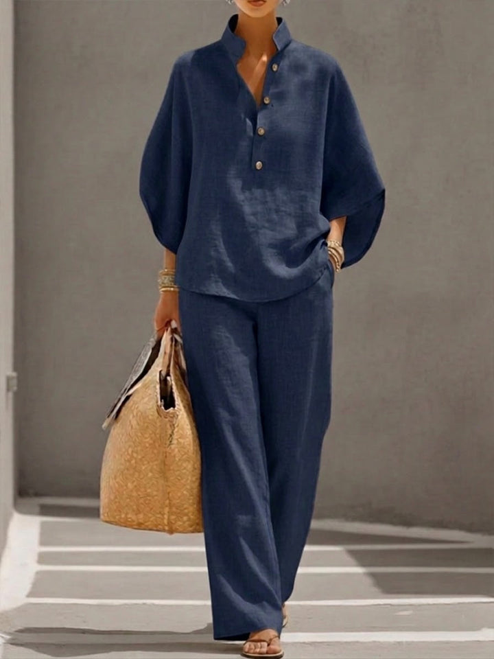 Mariel | Conjunto completo con mangas de murciélago y pantalones amplios para Mujer
