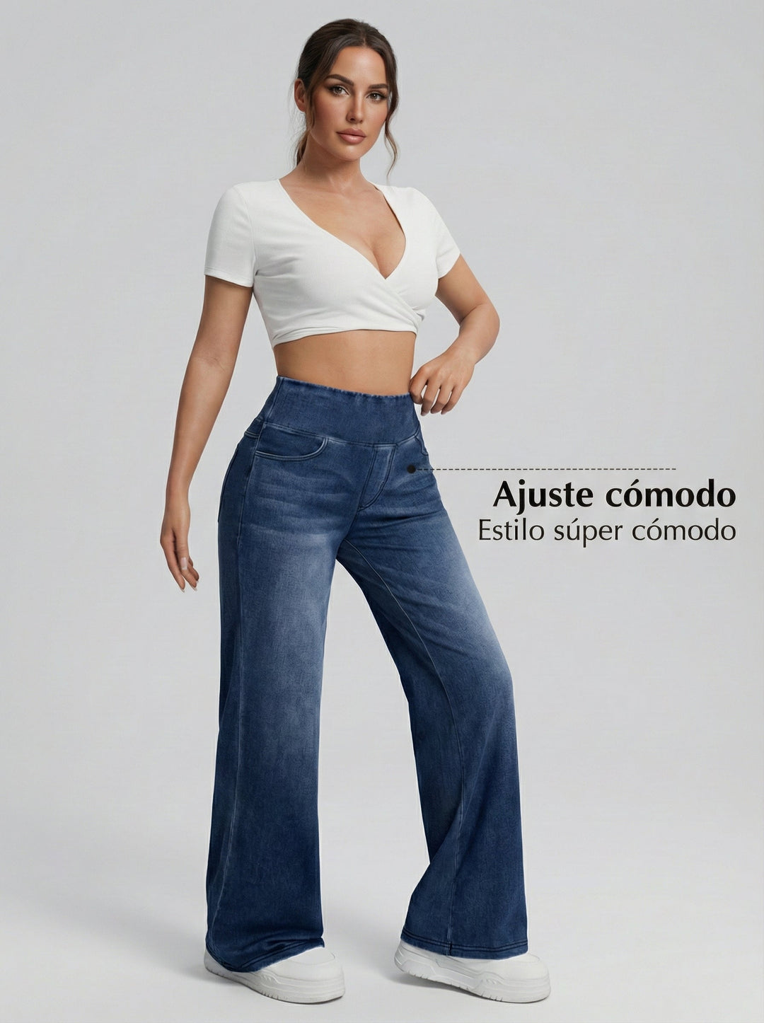 Duna - Pantalones anchos con control de abdomen para Mujer