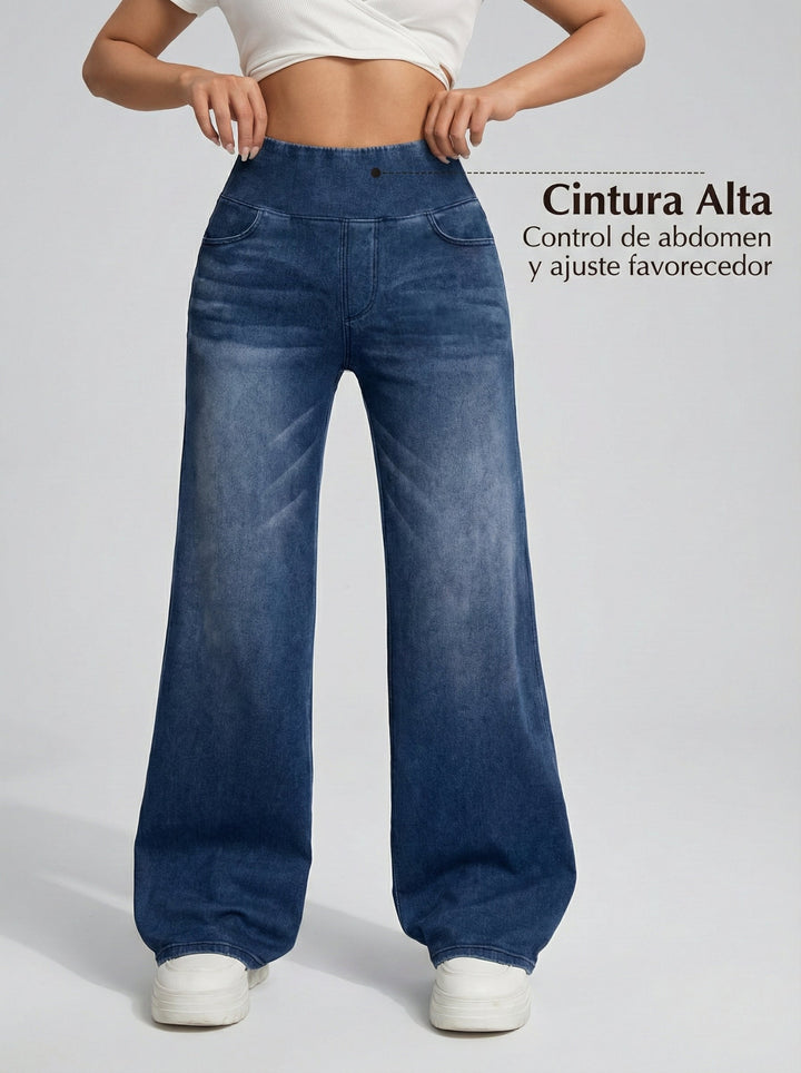Duna - Pantalones anchos con control de abdomen para Mujer