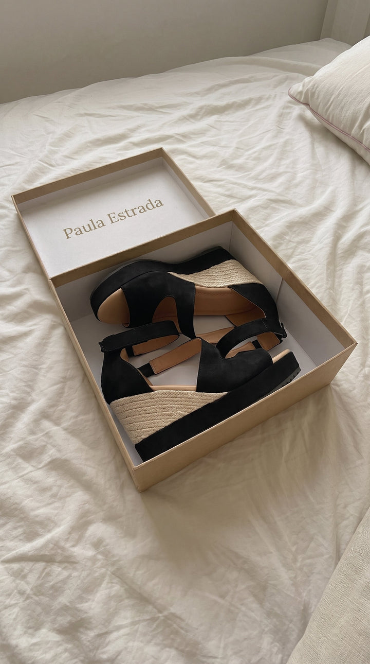 Monica | Cuña de Esparto para el Verano con Cremallera para Mujer