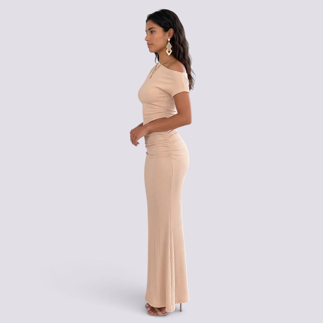 Conjunto Mujer Dos Piezas Elegante Un Hombro Falda Sirena
