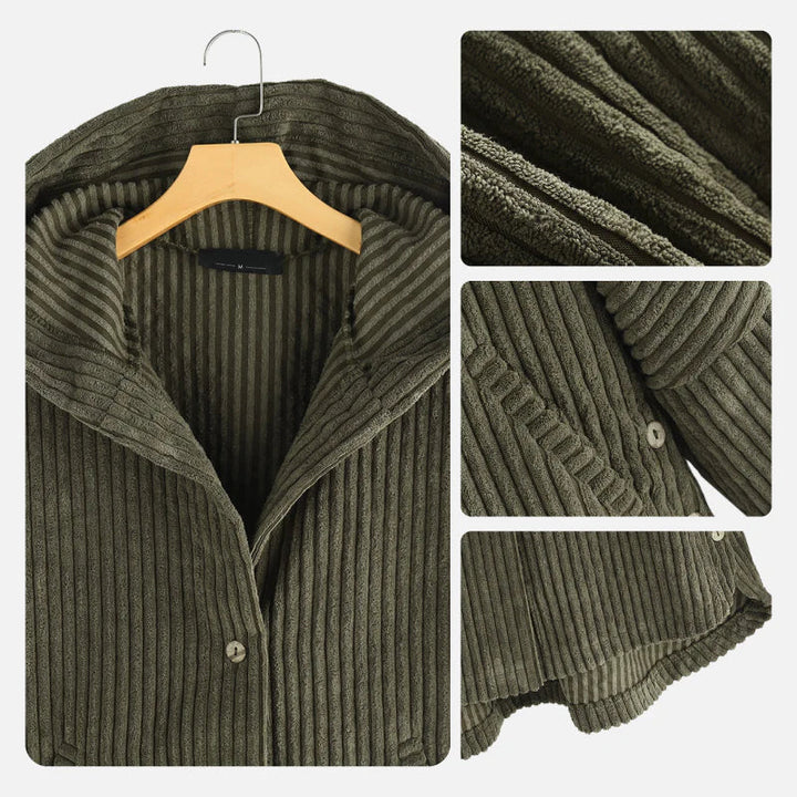 Dana™ | Abrigo con capucha de canalé