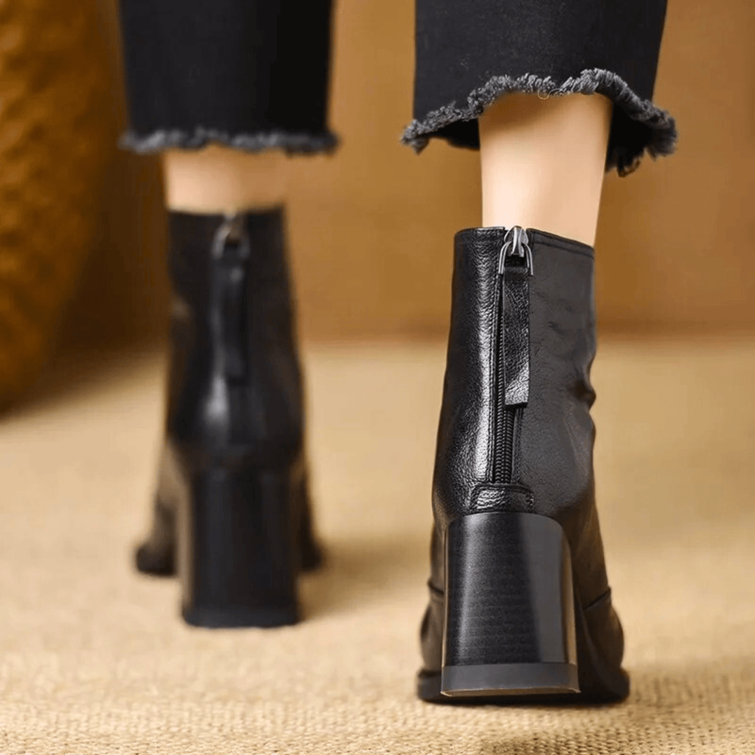 Claudia | Botines de Lujo con Tacón Medio para Mujer
