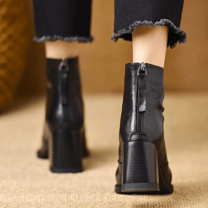Claudia | Botines de Lujo con Tacón Medio para Mujer