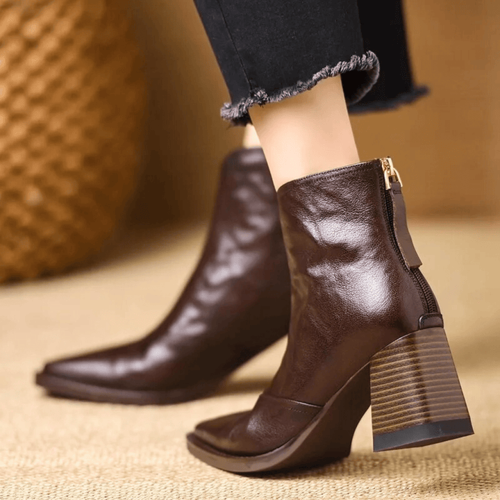 Claudia | Botines de Lujo con Tacón Medio para Mujer