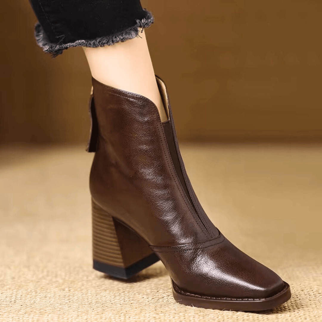 Claudia | Botines de Lujo con Tacón Medio para Mujer