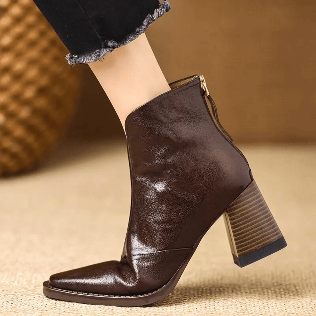Claudia | Botines de Lujo con Tacón Medio para Mujer